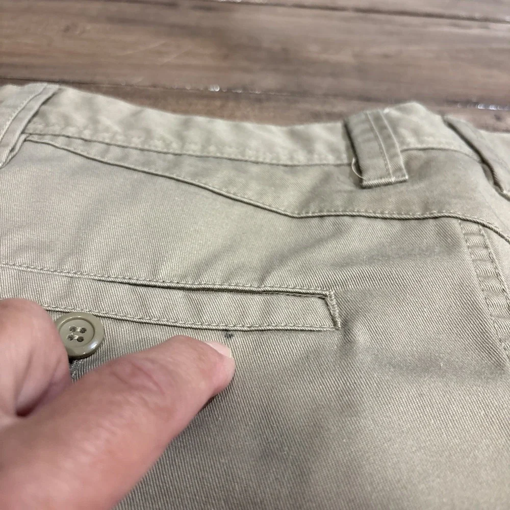 Volcom Vmonty Shorts Mens 31 Khaki Stretch Skateboard 10